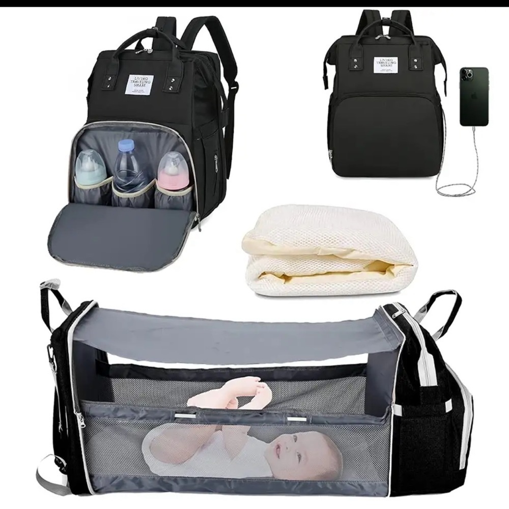 Diaper Backpack, Convertible Changing Station Por… - image 5